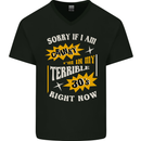 Terrible 30s Funny 30 Year Old Birthday Mens V-Neck Cotton T-Shirt Black