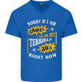 Terrible 30s Funny 30 Year Old Birthday Mens V-Neck Cotton T-Shirt Royal Blue
