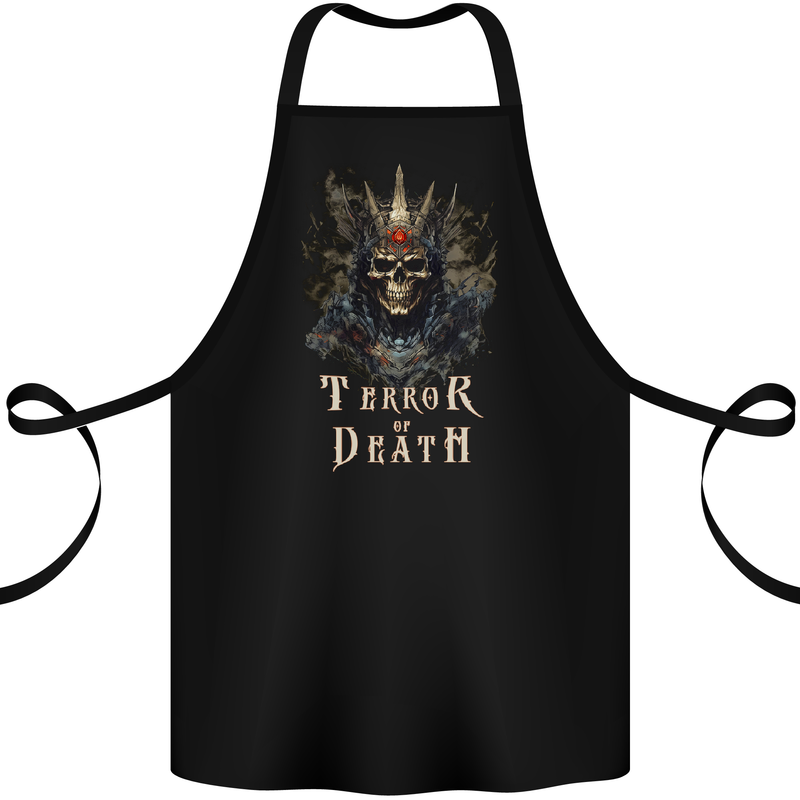 Terror of Death Skull Demon Cotton Apron 100% Organic Black