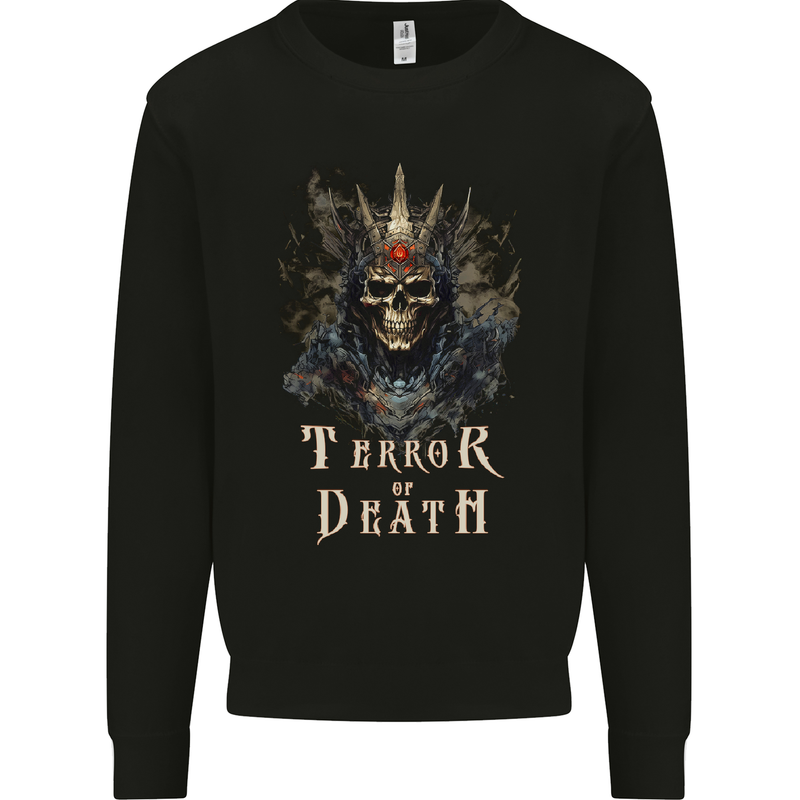 Terror of Death Skull Demon Mens Sweatshirt Jumper Black