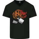 That Burning Feeling Cigarette Lighter Mens V-Neck Cotton T-Shirt Black