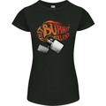 That Burning Feeling Cigarette Lighter Womens Petite Cut T-Shirt Black