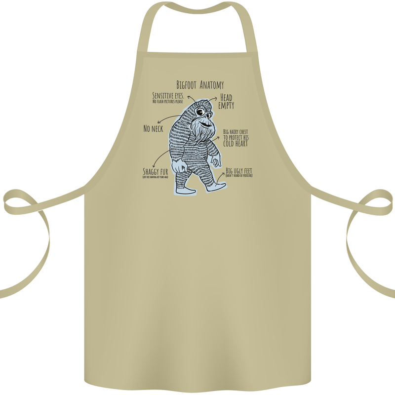 The Anatomy of Bigfoot Cotton Apron 100% Organic Khaki