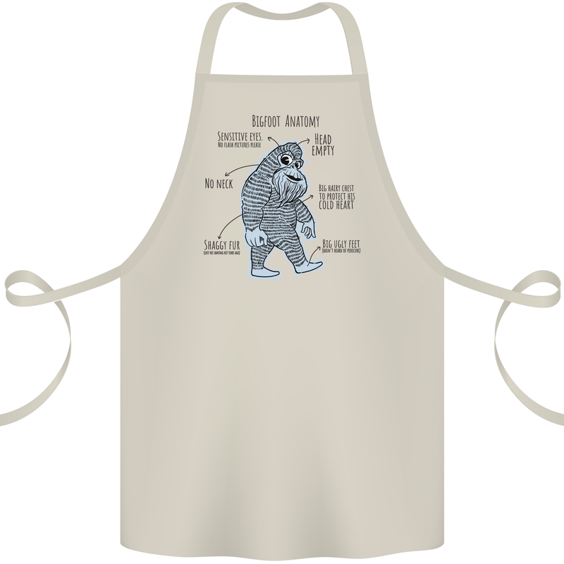 The Anatomy of Bigfoot Cotton Apron 100% Organic Natural