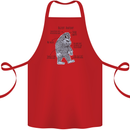 The Anatomy of Bigfoot Cotton Apron 100% Organic Red