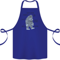The Anatomy of Bigfoot Cotton Apron 100% Organic Royal Blue