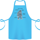 The Anatomy of Bigfoot Cotton Apron 100% Organic Turquoise