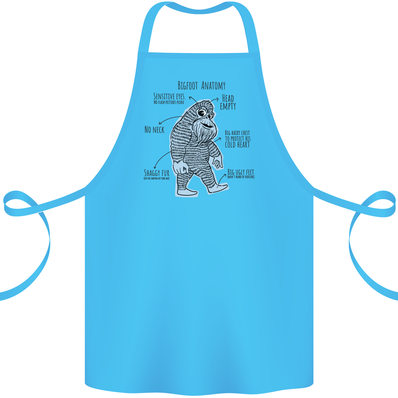 The Anatomy of Bigfoot Cotton Apron 100% Organic Turquoise