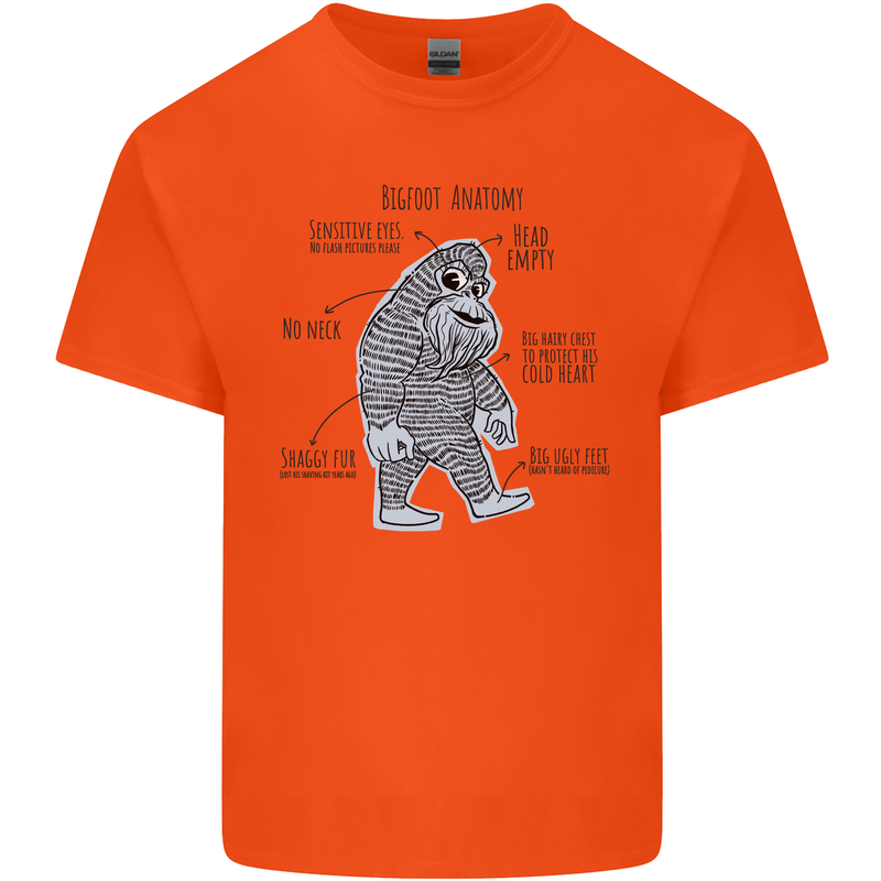 The Anatomy of Bigfoot Kids T-Shirt Childrens Orange