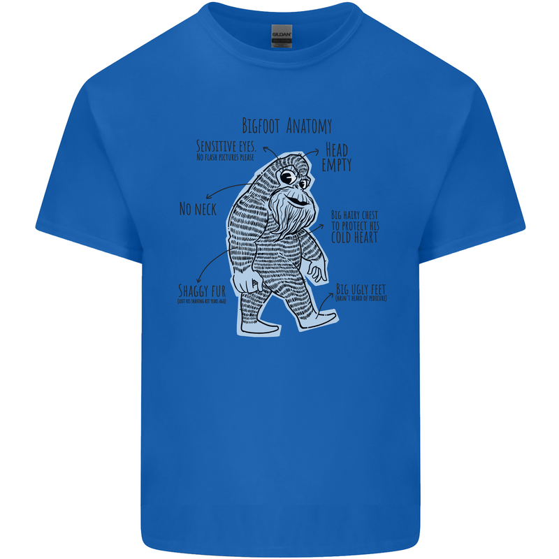 The Anatomy of Bigfoot Kids T-Shirt Childrens Royal Blue