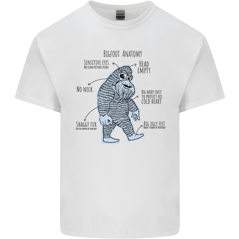 The Anatomy of Bigfoot Kids T-Shirt Childrens White