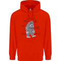 The Anatomy of Bigfoot Mens 80% Cotton Hoodie Bright Red