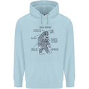 The Anatomy of Bigfoot Mens 80% Cotton Hoodie Light Blue
