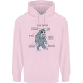 The Anatomy of Bigfoot Mens 80% Cotton Hoodie Light Pink