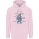 The Anatomy of Bigfoot Mens 80% Cotton Hoodie Light Pink