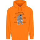 The Anatomy of Bigfoot Mens 80% Cotton Hoodie Orange
