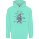 The Anatomy of Bigfoot Mens 80% Cotton Hoodie Peppermint