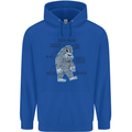 The Anatomy of Bigfoot Mens 80% Cotton Hoodie Royal Blue