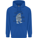 The Anatomy of Bigfoot Mens 80% Cotton Hoodie Royal Blue