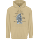The Anatomy of Bigfoot Mens 80% Cotton Hoodie Sand