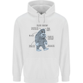 The Anatomy of Bigfoot Mens 80% Cotton Hoodie White