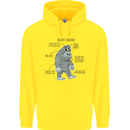 The Anatomy of Bigfoot Mens 80% Cotton Hoodie Yellow