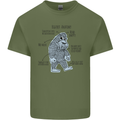 The Anatomy of Bigfoot Mens Cotton T-Shirt Tee Top Military Green