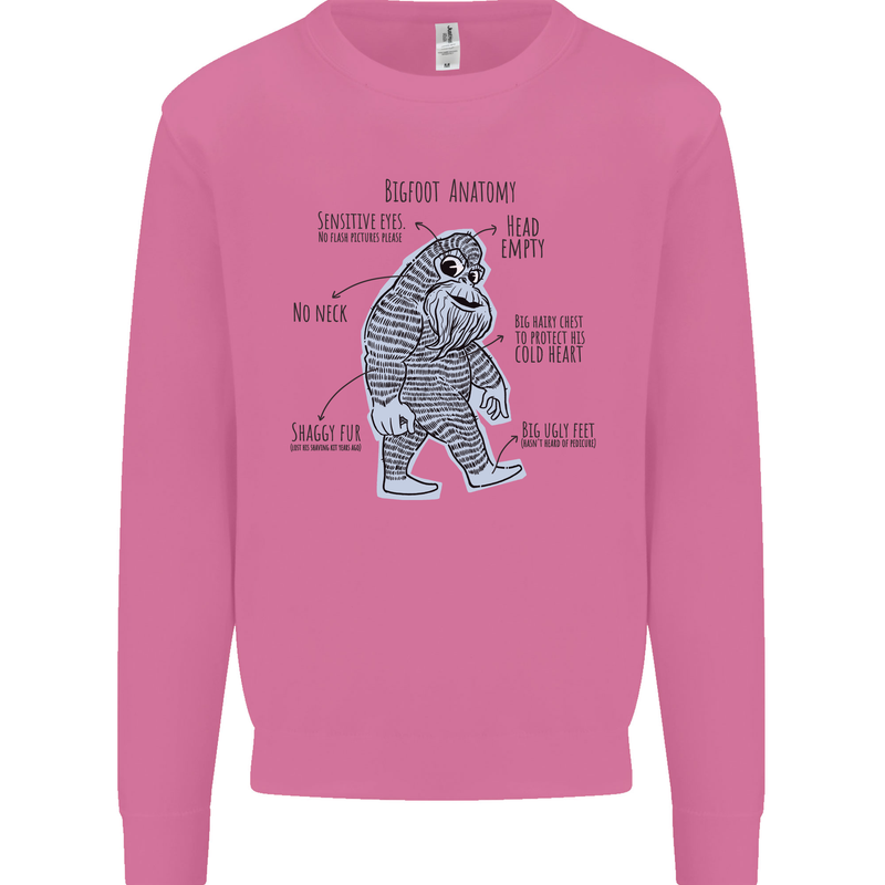 The Anatomy of Bigfoot Mens Sweatshirt Jumper Azalea