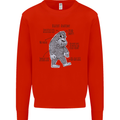The Anatomy of Bigfoot Mens Sweatshirt Jumper Bright Red