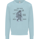 The Anatomy of Bigfoot Mens Sweatshirt Jumper Light Blue