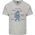 The Anatomy of Bigfoot Mens V-Neck Cotton T-Shirt Sports Grey