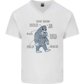 The Anatomy of Bigfoot Mens V-Neck Cotton T-Shirt White
