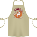 The Anatomy of a Corgi Dog Cotton Apron 100% Organic Khaki