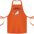 The Anatomy of a Corgi Dog Cotton Apron 100% Organic Orange