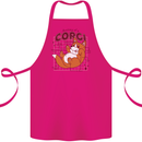 The Anatomy of a Corgi Dog Cotton Apron 100% Organic Pink