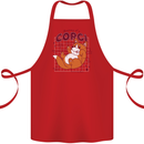 The Anatomy of a Corgi Dog Cotton Apron 100% Organic Red