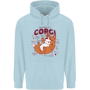The Anatomy of a Corgi Dog Mens 80% Cotton Hoodie Light Blue