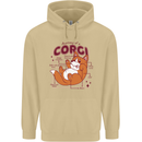 The Anatomy of a Corgi Dog Mens 80% Cotton Hoodie Sand