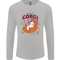The Anatomy of a Corgi Dog Mens Long Sleeve T-Shirt Sports Grey