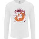The Anatomy of a Corgi Dog Mens Long Sleeve T-Shirt White