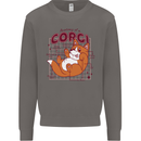 The Anatomy of a Corgi Dog Mens Sweatshirt Jumper Charcoal