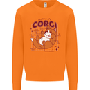 The Anatomy of a Corgi Dog Mens Sweatshirt Jumper Orange