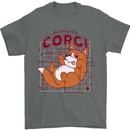 The Anatomy of a Corgi Dog Mens T-Shirt 100% Cotton Charcoal