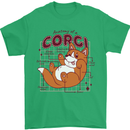 The Anatomy of a Corgi Dog Mens T-Shirt 100% Cotton Irish Green