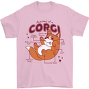 The Anatomy of a Corgi Dog Mens T-Shirt 100% Cotton Light Pink