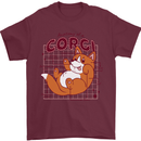 The Anatomy of a Corgi Dog Mens T-Shirt 100% Cotton Maroon