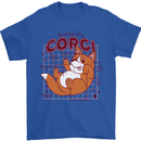 The Anatomy of a Corgi Dog Mens T-Shirt 100% Cotton Royal Blue