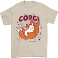 The Anatomy of a Corgi Dog Mens T-Shirt 100% Cotton Sand