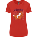 The Anatomy of a Corgi Dog Womens Wider Cut T-Shirt Red