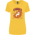 The Anatomy of a Corgi Dog Womens Wider Cut T-Shirt Yellow